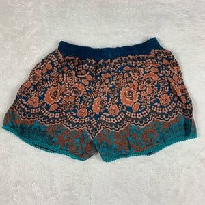 Floral Tribal Shorts Size Small